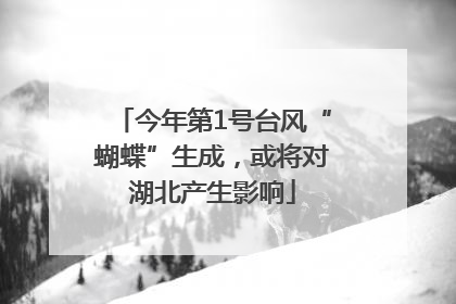 今年第1号台风“蝴蝶”生成，或将对湖北产生影响