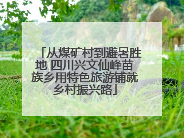 从煤矿村到避暑胜地 四川兴文仙峰苗族乡用特色旅游铺就乡村振兴路