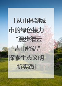 从山林到城市的绿色接力 “漫步缙云·青山驿站”探索生态文明新实践