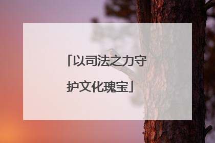 以司法之力守护文化瑰宝