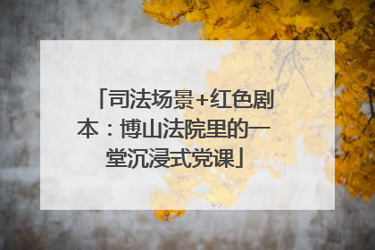 司法场景+红色剧本：博山法院里的一堂沉浸式党课