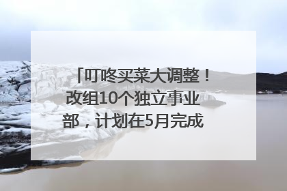 叮咚买菜大调整！改组10个独立事业部，计划在5月完成App端全面改版