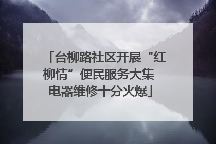 台柳路社区开展“红柳情”便民服务大集 电器维修十分火爆
