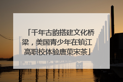 千年古韵搭建文化桥梁，美国青少年在镇江高职校体验唐菓宋茶