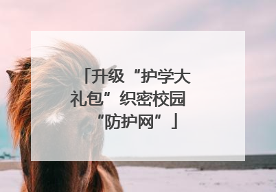 升级“护学大礼包”织密校园“防护网”
