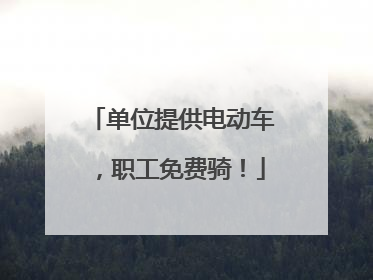 单位提供电动车，职工免费骑！