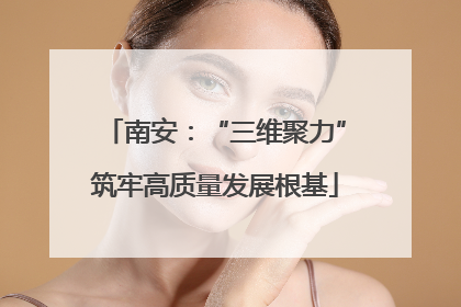 南安：“三维聚力”筑牢高质量发展根基