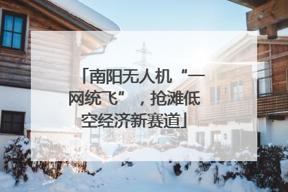 南阳无人机“一网统飞”，抢滩低空经济新赛道
