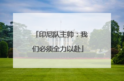印尼队主帅：我们必须全力以赴