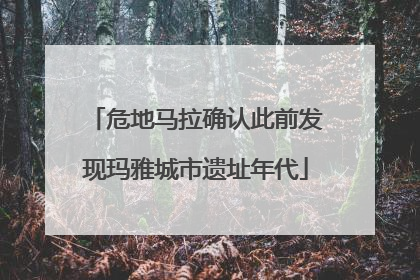 危地马拉确认此前发现玛雅城市遗址年代