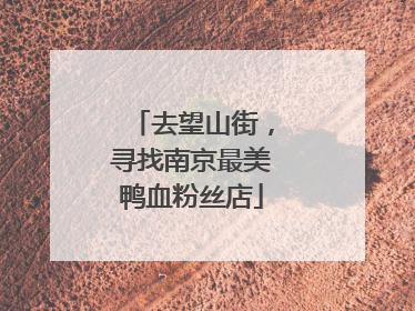 去望山街，寻找南京最美鸭血粉丝店