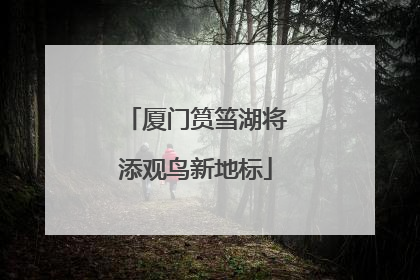厦门筼筜湖将添观鸟新地标