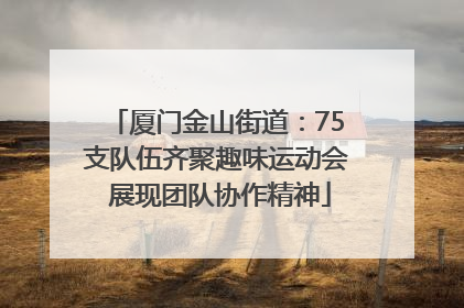 厦门金山街道：75支队伍齐聚趣味运动会 展现团队协作精神