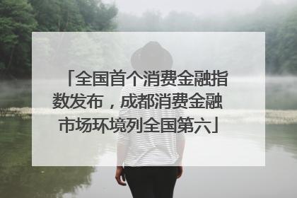 全国首个消费金融指数发布，成都消费金融市场环境列全国第六