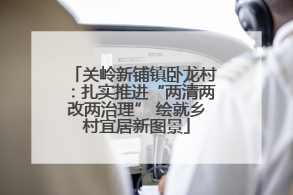 关岭新铺镇卧龙村：扎实推进“两清两改两治理” 绘就乡村宜居新图景