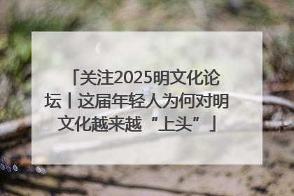 关注2025明文化论坛丨这届年轻人为何对明文化越来越“上头”