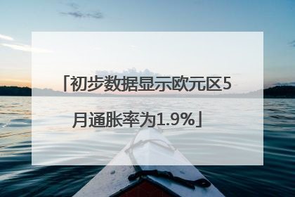 初步数据显示欧元区5月通胀率为1.9%