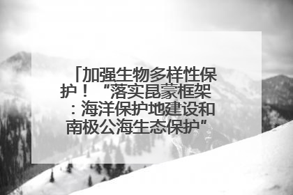 加强生物多样性保护！“落实昆蒙框架：海洋保护地建设和南极公海生态保护”主题论坛将举办