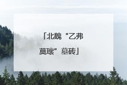 北魏“乙弗莫瓌”墓砖