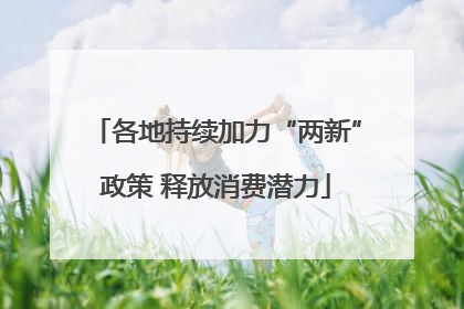 各地持续加力“两新”政策 释放消费潜力