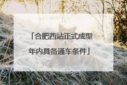 合肥西站正式成型 年内具备通车条件