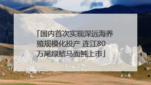 国内首次实现深远海养殖规模化投产 连江80万尾绿鳍马面鲀上市