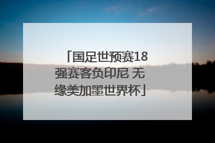 国足世预赛18强赛客负印尼 无缘美加墨世界杯