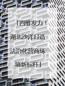 四维发力！湖北沙洋打造法治化营商环境新标杆