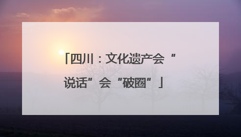 四川：文化遗产会“说话”会“破圈”