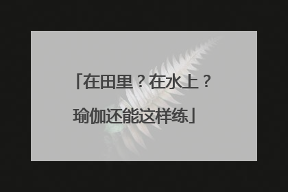 在田里？在水上？瑜伽还能这样练