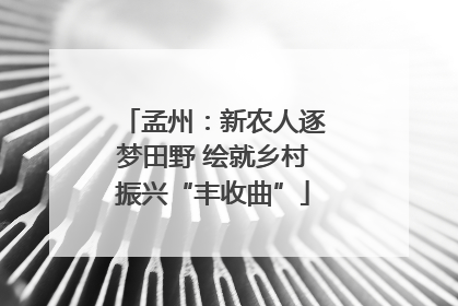 孟州：新农人逐梦田野 绘就乡村振兴“丰收曲”