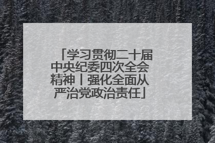 学习贯彻二十届中央纪委四次全会精神丨强化全面从严治党政治责任