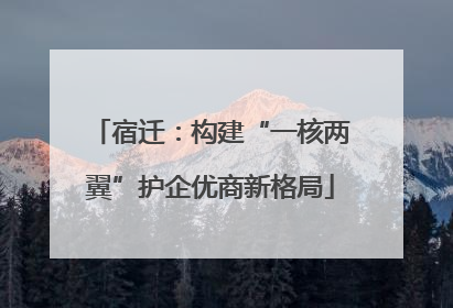 宿迁：构建“一核两翼”护企优商新格局