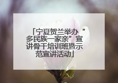 宁夏贺兰举办“多民族一家亲”宣讲骨干培训班暨示范宣讲活动