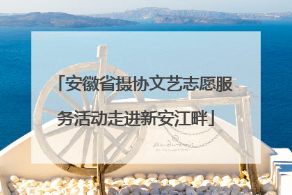 安徽省摄协文艺志愿服务活动走进新安江畔