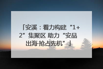 安溪：着力构建“1+2”集聚区 助力“安品出海·抢占先机”