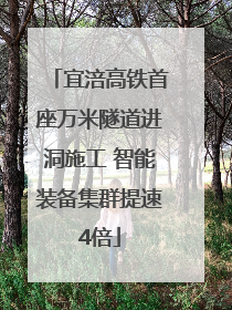 宜涪高铁首座万米隧道进洞施工 智能装备集群提速4倍
