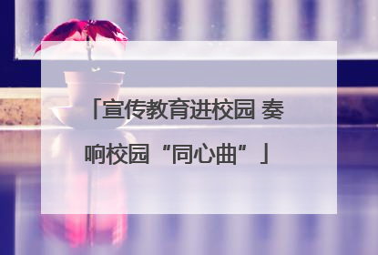 宣传教育进校园 奏响校园“同心曲”