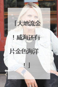 大地流金！威海还有片金色海洋！