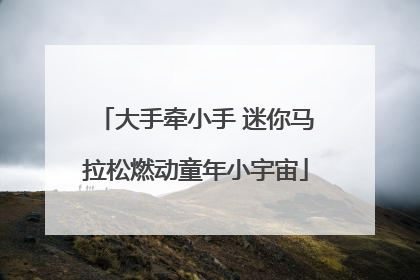 大手牵小手 迷你马拉松燃动童年小宇宙