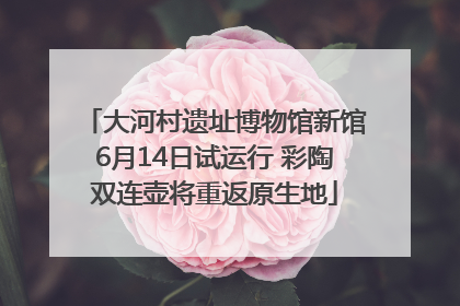 大河村遗址博物馆新馆6月14日试运行 彩陶双连壶将重返原生地