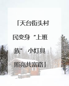 天台街头村民变身“上班族” 小灯具照亮共富路
