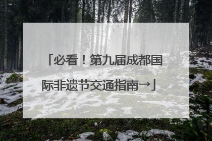 必看！第九届成都国际非遗节交通指南→