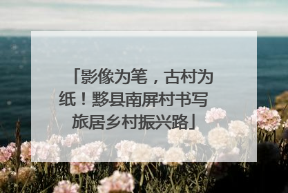 影像为笔，古村为纸！黟县南屏村书写旅居乡村振兴路