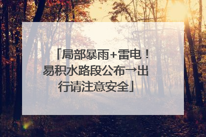 局部暴雨+雷电！易积水路段公布→出行请注意安全