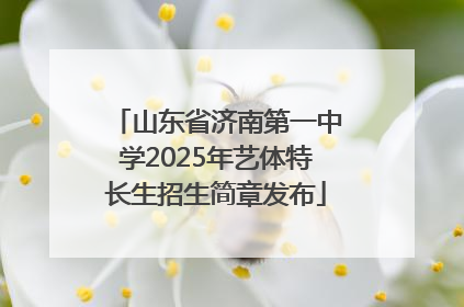 山东省济南第一中学2025年艺体特长生招生简章发布