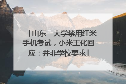 山东一大学禁用红米手机考试，小米王化回应：并非学校要求