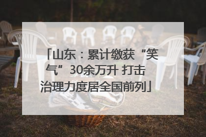 山东：累计缴获“笑气”30余万升 打击治理力度居全国前列