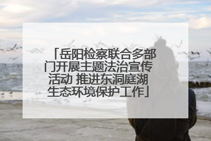 岳阳检察联合多部门开展主题法治宣传活动 推进东洞庭湖生态环境保护工作