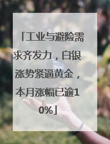 工业与避险需求齐发力，白银涨势紧逼黄金，本月涨幅已逾10%